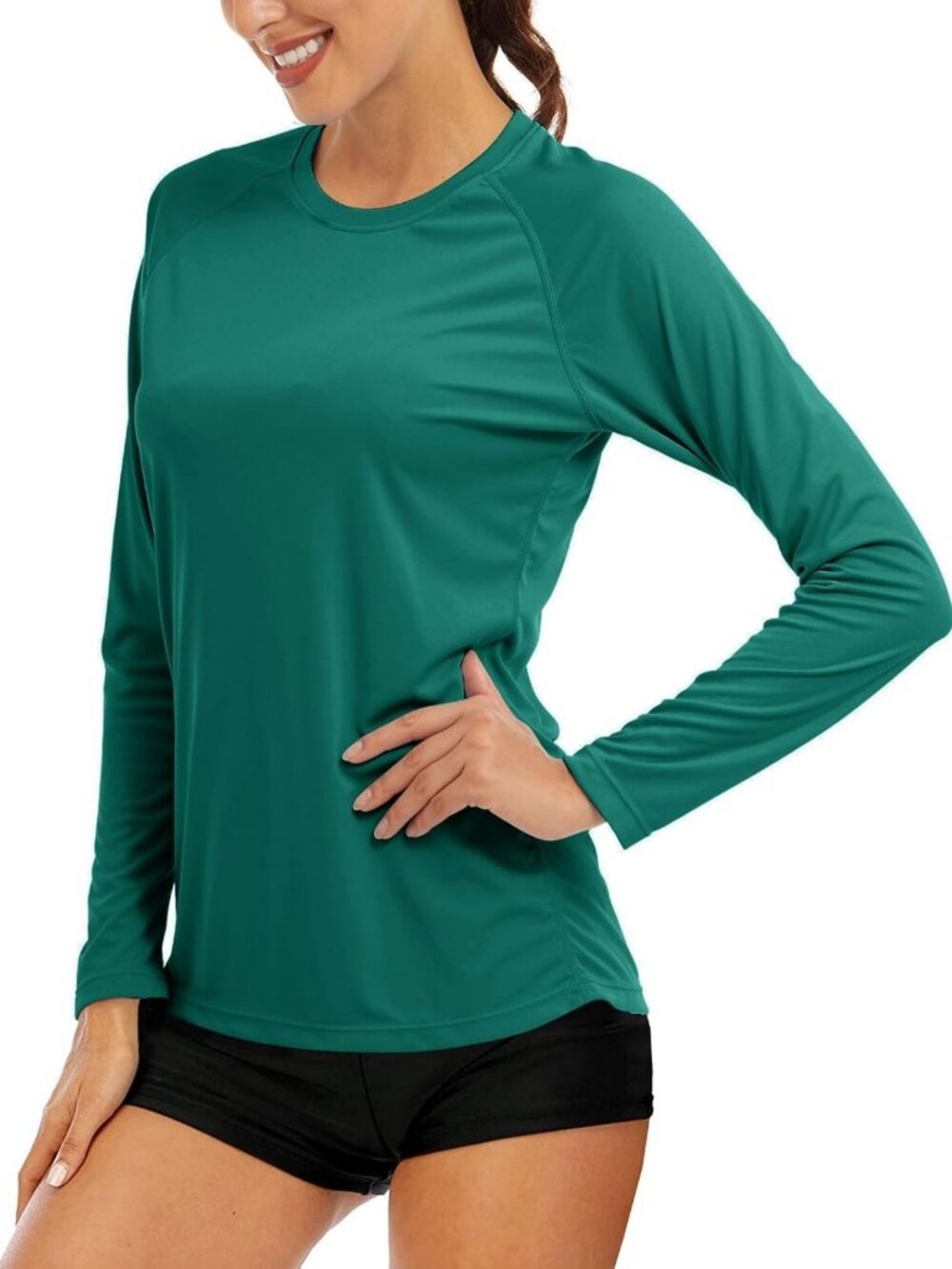Women's Long Sleeve UPF 50+ Sun Protection Shirt for Hiking, Fishing & Workout